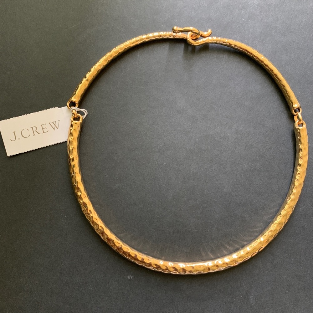 J. Crew Hammered Gold Choker